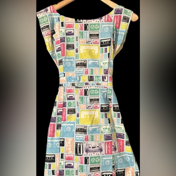 Matrushka Dress with 80’s Cassette Print - Picture 1 of 10